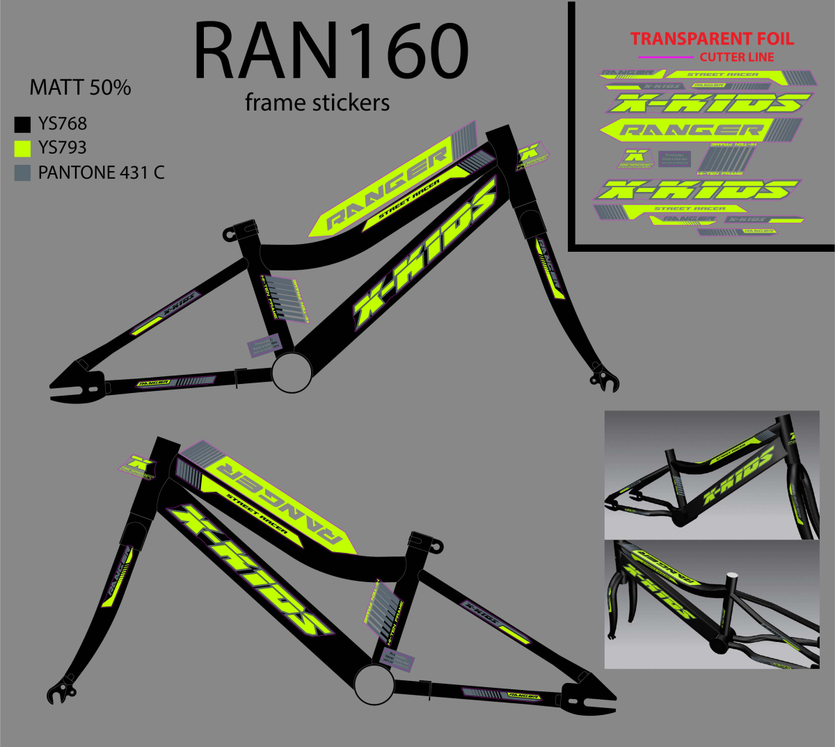 RAN160 F.RAM CASSINI ZA RANGER X-KIDS 16 CRNI 2020 @@